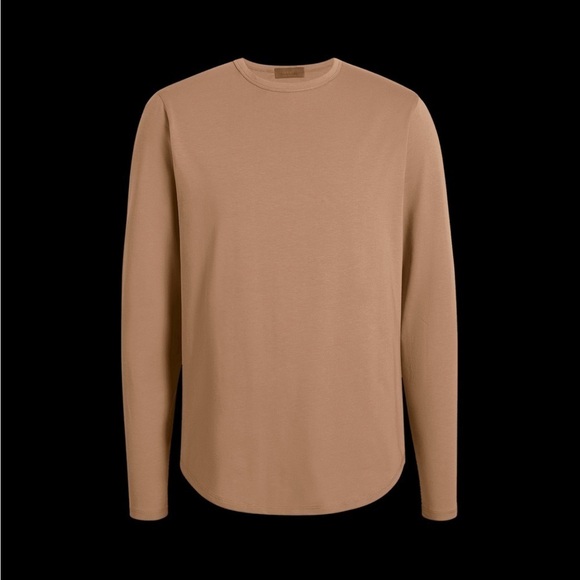 NEW Men’s Nuuds Long Sleeve Curved Hem Shirt 3X Color Cinnamon - Picture 5 of 9